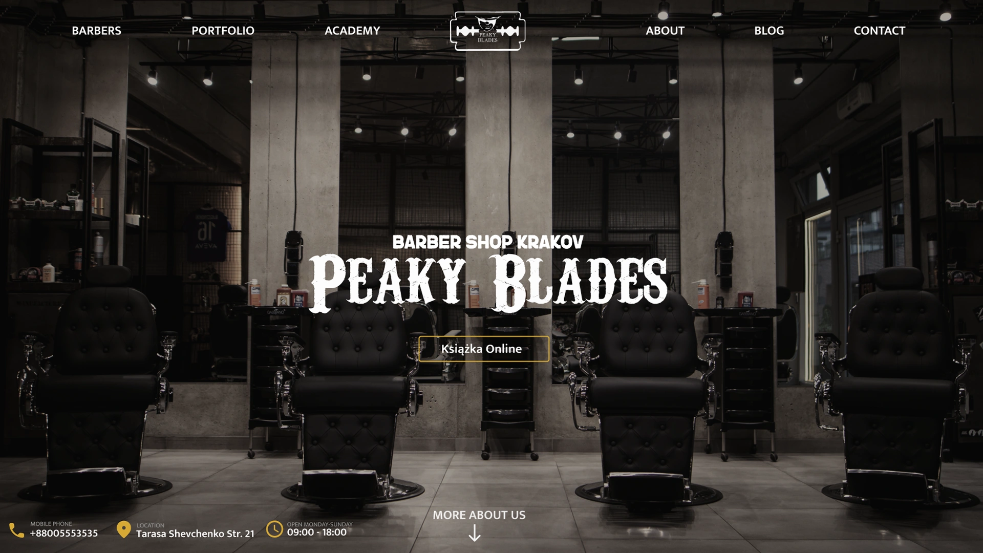 Peaky Blades — Barbershop website | Concept